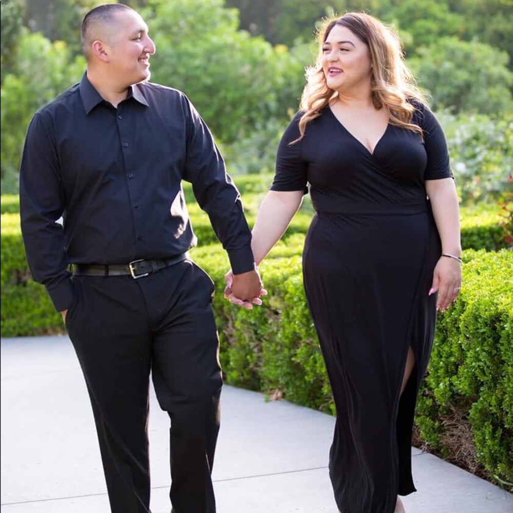 Forever 21+ Black Wrap Maxi